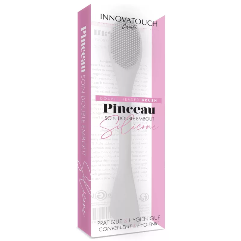 Pinceau soin double embout silicone innovatouch cosmetic dans sa boite