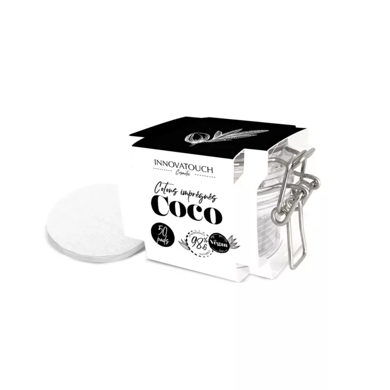 Visuel des disques de cotons imprégnés Coco d'innovatouch cosmetic